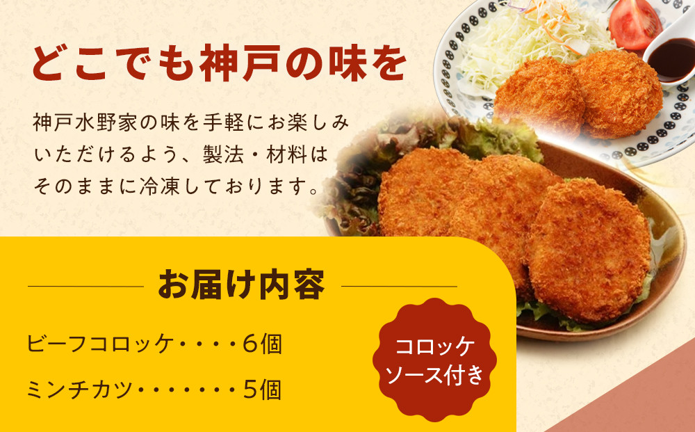 神戸水野家　ビーフコロッケ・ミンチカツ