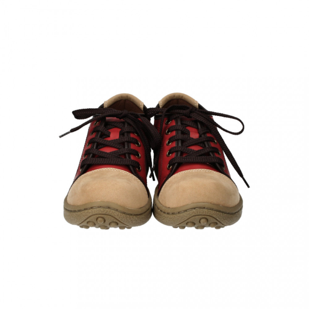 ポルカ｜レッド  S【35】(23.0cm) レディース スニーカー 幅広 甲高 外反母趾 ゆったり 3E 大人気 厚底 靴