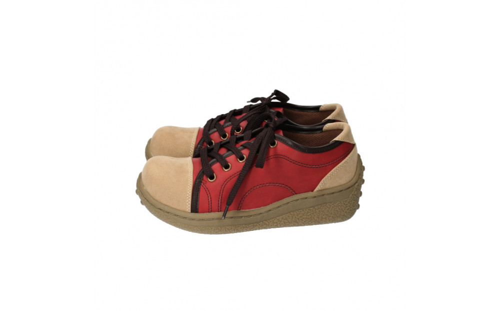 メンズポルカ｜ポルカ｜レッド M【42】(26.5cm) メンズ スニーカー 幅広 甲高 外反母趾 ゆったり 3E 大人気 厚底 靴