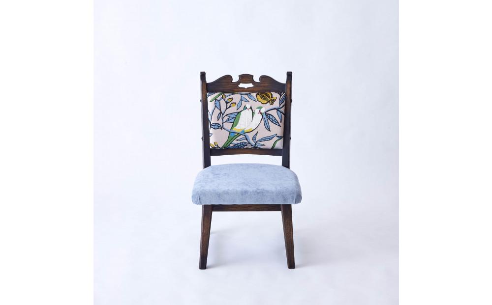 【神戸を代表する】創業150年日本一古い洋家具屋の小椅子ポロチェア【永田良介商店】【Lovebird-blue／Low type】