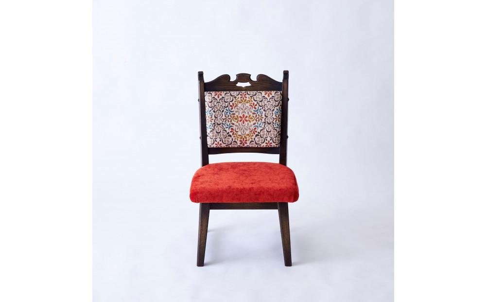 【神戸を代表する】創業150年日本一古い洋家具屋の小椅子ポロチェア【永田良介商店】【Orange flower／Low type】