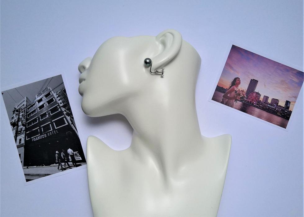 特選　黒蝶真珠イヤリング　　