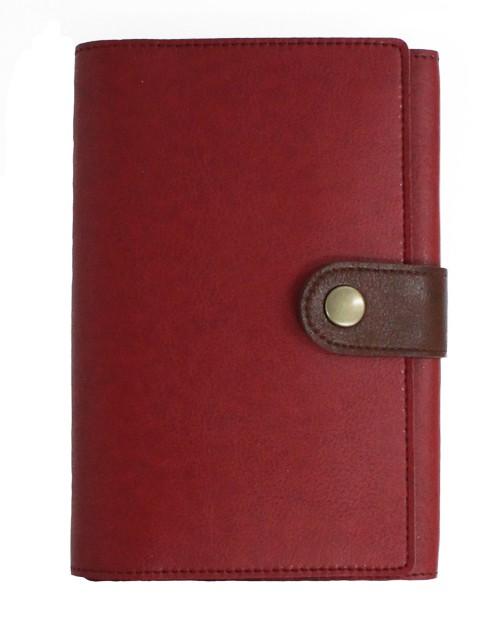 職人手作り お薬手帳ケース 大容量なのにコンパクト 診察券 母子手帳 病院 通院 カバー MEDIC【ダークレッド】