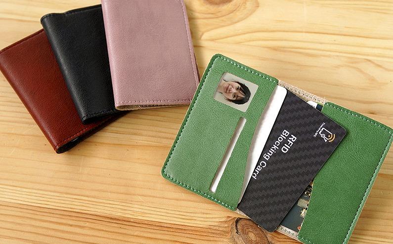 【職人手作り】マイナンバーカードケース　スキミング防止カード付きMYNOC（ブラック）