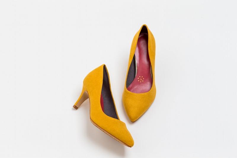 神戸シューズプレミアムライン　7cmヒール【マスタード】