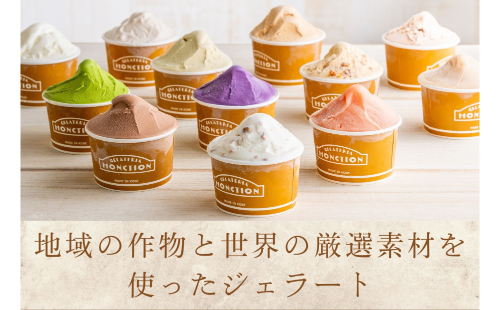 地域の作物と世界の厳選素材を使ったジェラート(6個入り)