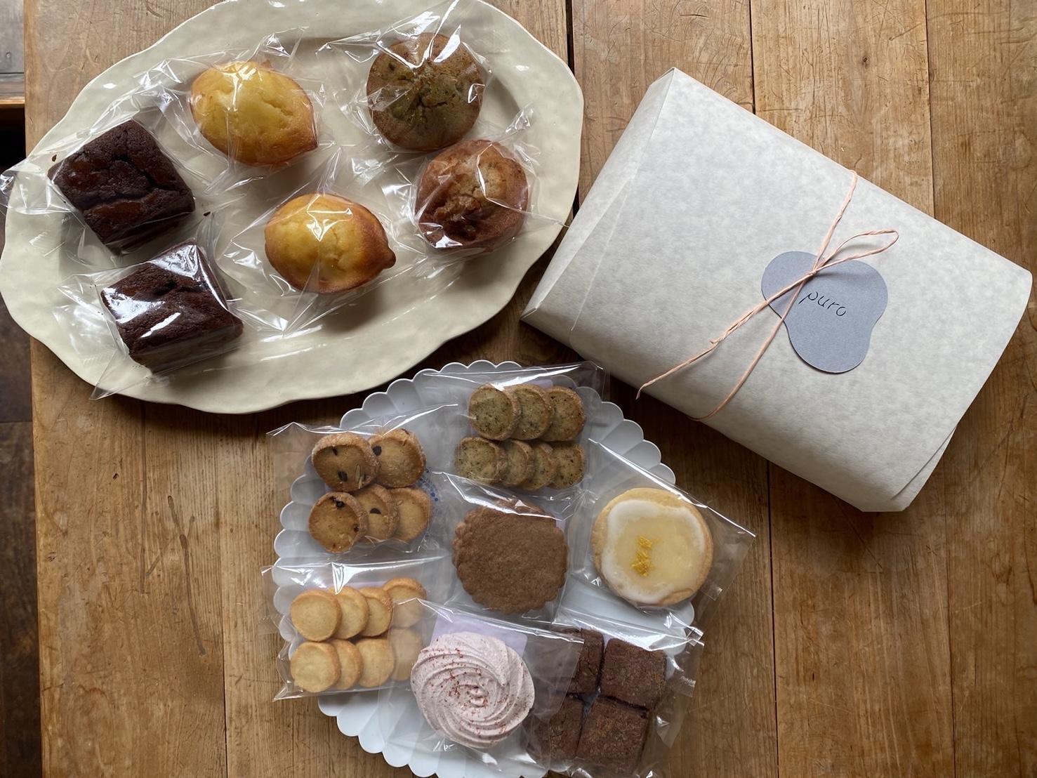 季節の素材を使った無添加焼き菓子詰め合わせセット【Lサイズ(ケーキ菓子6個・クッキー菓子7個)】