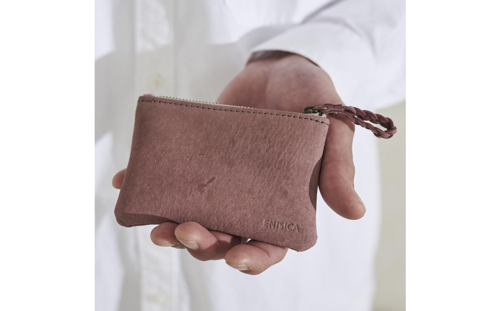 ENISICA エニシカ ジビエ鹿革 リンシカ ポーチS 紅杉 (べにすぎ)