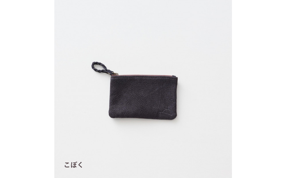 ENISICA エニシカ ジビエ鹿革 リンシカ ポーチS 古墨 (こぼく)