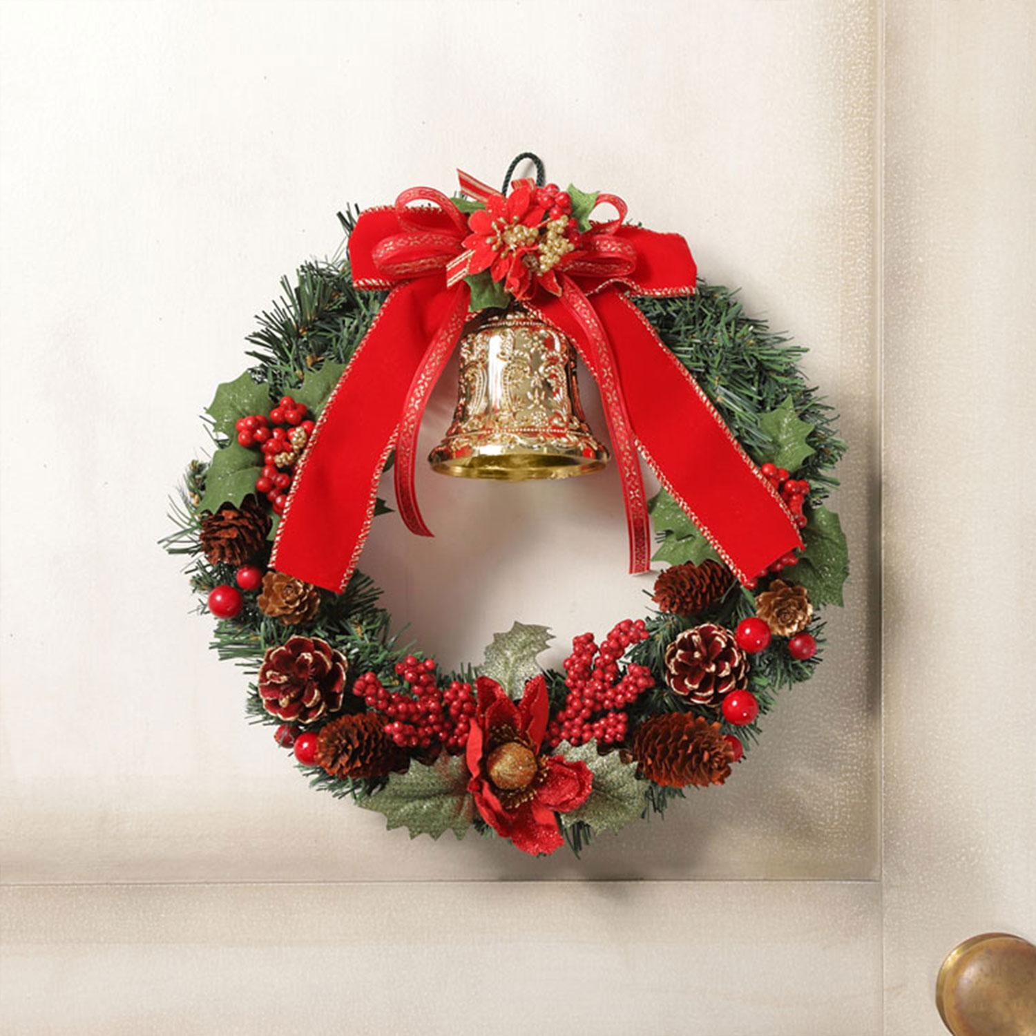 クリスマスリース 25cm レッド