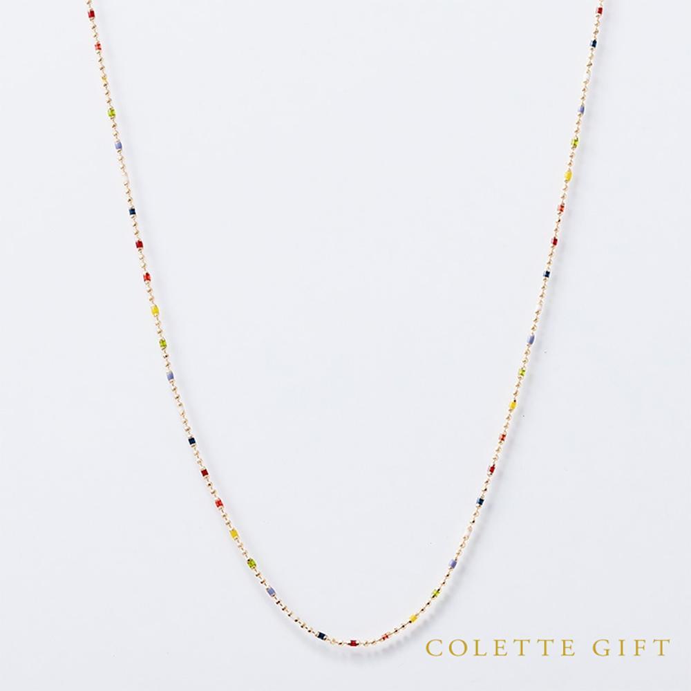 ルミネマルチカラーネックレス【K10YG】