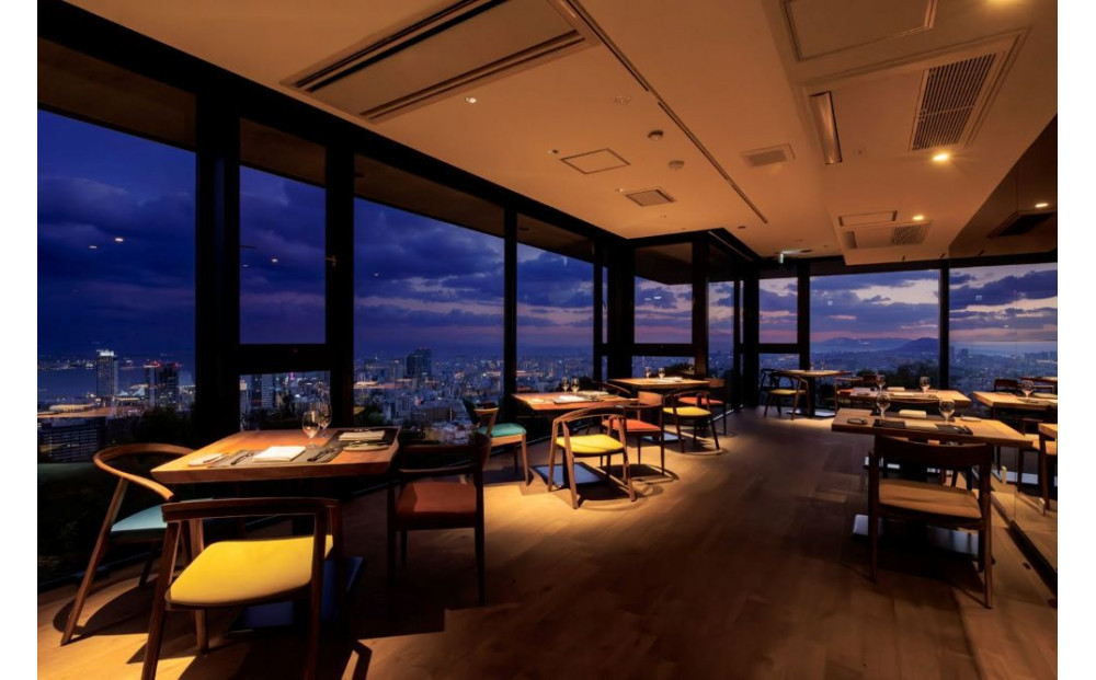 【KOBE KITANO TERRASSE】ディナー食事券《乾杯酒付、ディナー全5品とデザート》