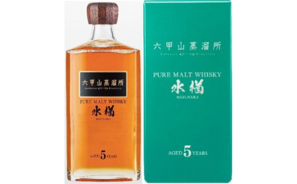 六甲山蒸溜所ピュアモルトウイスキー水楢５年　＊化粧箱付き