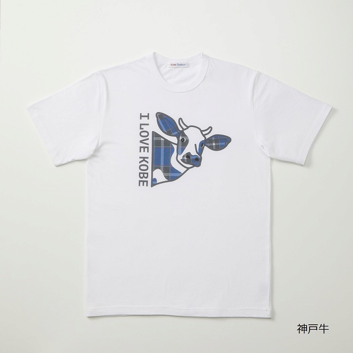 神戸タータンTシャツ 神戸牛Lサイズ/神戸タータンTシャツ(消臭機能付)