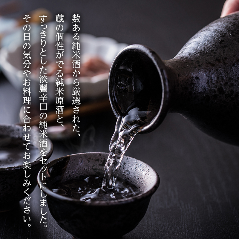 日本酒 燗酒金賞 蔵出し 純米 1.8L × 2本 飲み比べ セット 名城酒造 純米原酒 ＆ 純米酒 飲み比べセット 地酒 お酒 酒 アルコール 一升瓶 1800 日本酒セット 高評価 播州 兵庫 兵庫県 姫路市