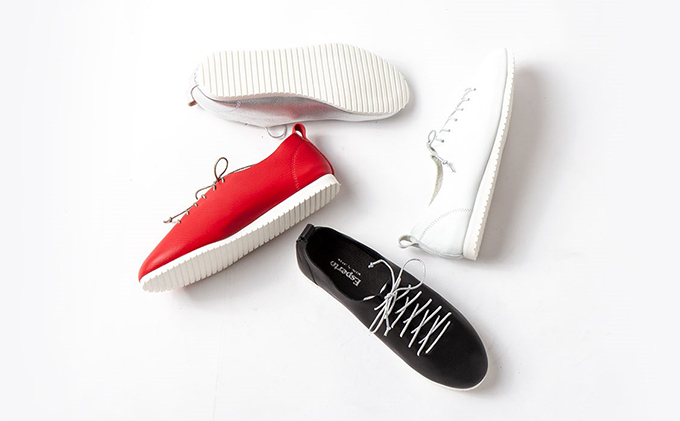 ソフトレザーシューズ　レッド　24.5cm