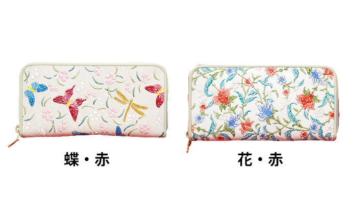 姫路革細工ラウンド札入「ワニの型押し」