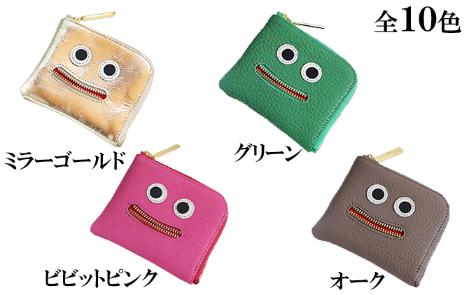 【オーク】思わず笑顔になってしまうニッコリL字ミニ財布/コンパクト