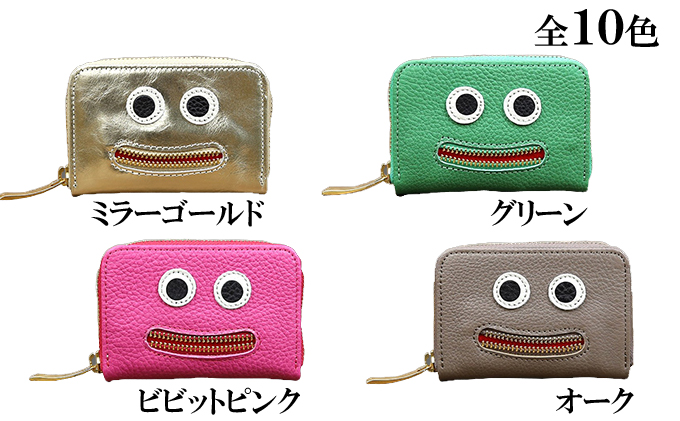 【ネイビー】思わず笑顔になってしまうニッコリマルチケース/ミニ財布