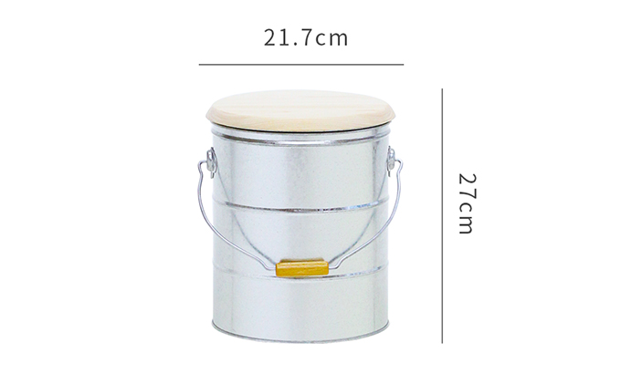 米びつ ひのきとトタンの米びつ 5kg シルバー 渡辺金属工業 バケツ職人が作る オバケツ ライスストッカー キッチン 米 保存 保存容器 耐久性 二重構造 防虫剤 乾燥剤 トタン バケツ 蓋付き ヒノキ 米櫃