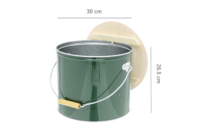 バケツ職人が作る野菜ストッカー大サイズ／純国産 インテリア【赤】