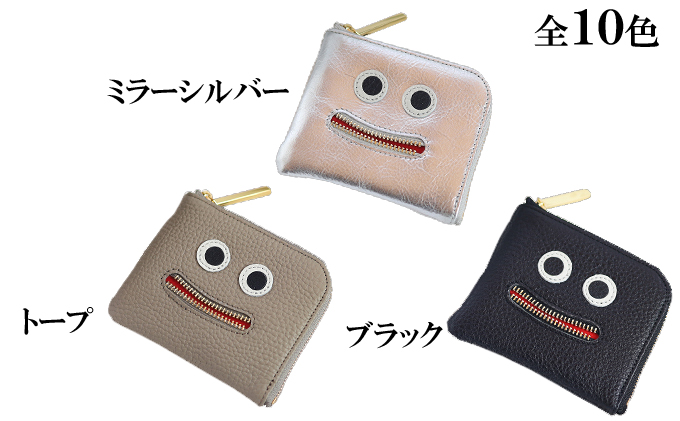 【オーク】思わず笑顔になってしまうニッコリL字ミニ財布/コンパクト