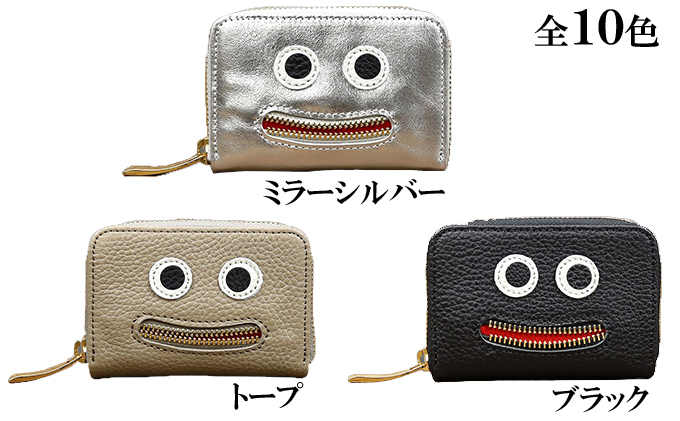 【ネイビー】思わず笑顔になってしまうニッコリマルチケース/ミニ財布