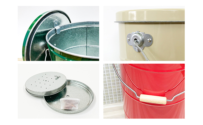 バケツ職人が作るトタンの米びつ・5kg／純国産 防虫 インテリア【シルバー】