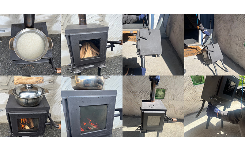 持ち運びが出来る屋外用暖炉（KoshikiCubE）