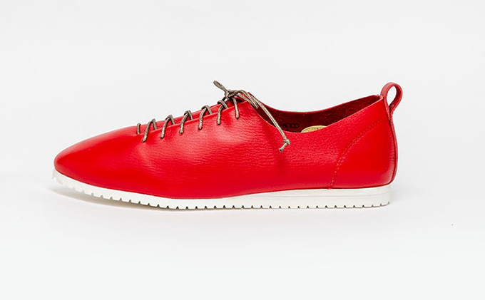 ソフトレザーシューズ　レッド　24.5cm