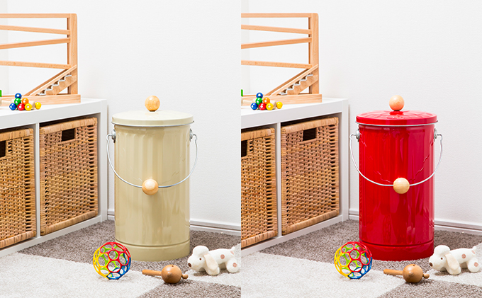 ＜オバケツ＞バケツ職人が作るおむつ消臭ペール／純国産 インテリア【赤】