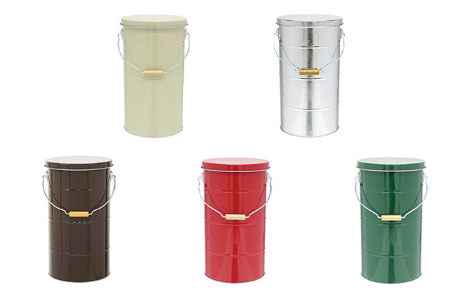 バケツ職人が作るトタンの米びつ・10kg／純国産 防虫 インテリア【赤】