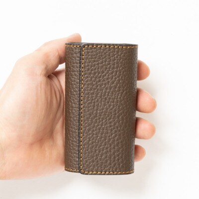 本革キーケース[ダークブラウン]