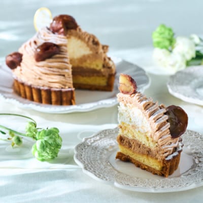 アンリ・シャルパンティエ監修　和栗のモンブランタルト 1ホール(12cm・2~3名様)【配送不可地域：離島】