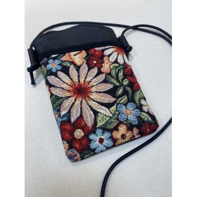 ゴブラン織りの外ポケット付き、とにかくかる～い携帯ポシェット【配送不可地域：沖縄県】