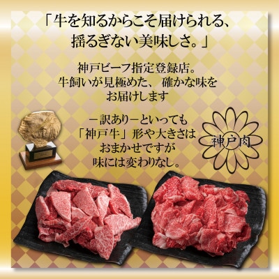 訳あり 神戸牛 切り落とし肉400g×2 計800g AGS1-2 【2026年4月より順次発送】【配送不可地域：離島】