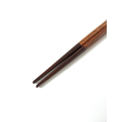 漆塗箸　摺八角金短冊　本朱