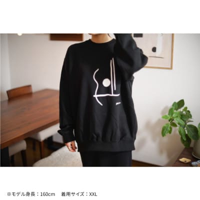 ギターストラップ専門店708worksのオリジナルスウェット【ブラック:XLサイズ】