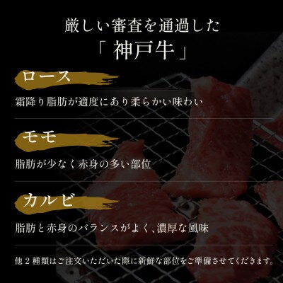 和牛セレブの神戸牛5種の希少部位焼肉セット350g(八角箱)【配送不可地域：離島】