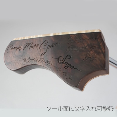 【ウッドパター】いい音がするトーンウッドパター　ピン型　ラップ塗装デザイン【贈り物にも!】