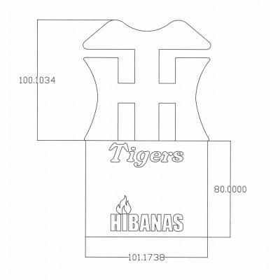 【HIBANAS】阪神タイガース承認 TORAphy(トラフィー)GOLD　Sサイズ