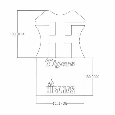 【HIBANAS】阪神タイガース承認 TORAphy(トラフィー)無塗装