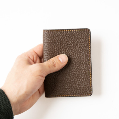 シュリンク型押し 運転免許証ケース(ダークブラウン)国産牛革 [革製品専門店HEDGE]