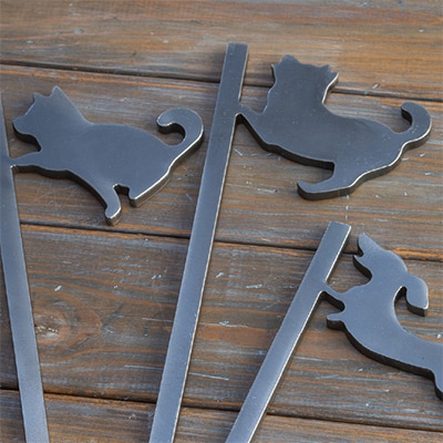 【HIBANAS】端材を熟練の職人がよみがえらせたアウトドア用ペグ　ワンちゃん3種セット