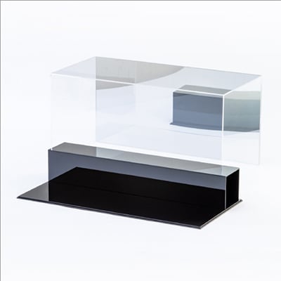 アクリルケース　W600　背面ミラー　ひな壇黒