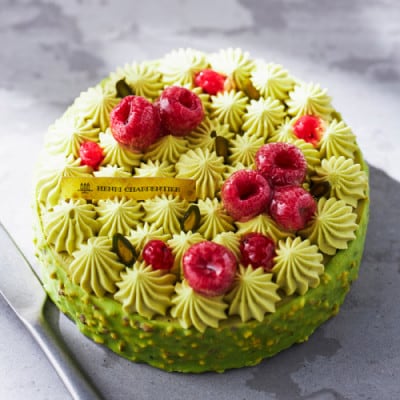 アンリ・シャルパンティエのピスターシュ・フランボワーズ 1ホール(12cm・2～3名様)【配送不可地域：離島】