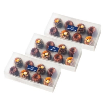 ホテルモントレの『カヌレ・ド・ボルドー 』 3箱セット【配送不可地域：離島】