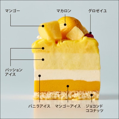 アンリ・シャルパンティエ監修アイスケーキ　ガトーグラス トロピカル 1台(2~3名様)【配送不可地域：離島】