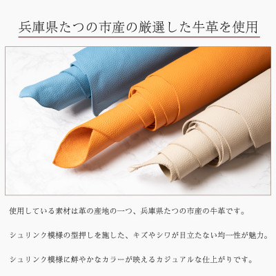 HEDGE　免許証専用カードケース[シュリンク型押しオレンジ牛革]1個