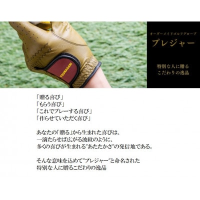 オーダーメイドゴルフグローブお仕立券【プレジャー】ベースカラー:ホワイト